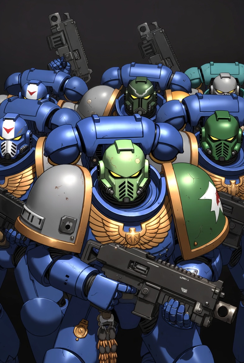 Image de space marines de Warhammer 40000 dans mes inspirations