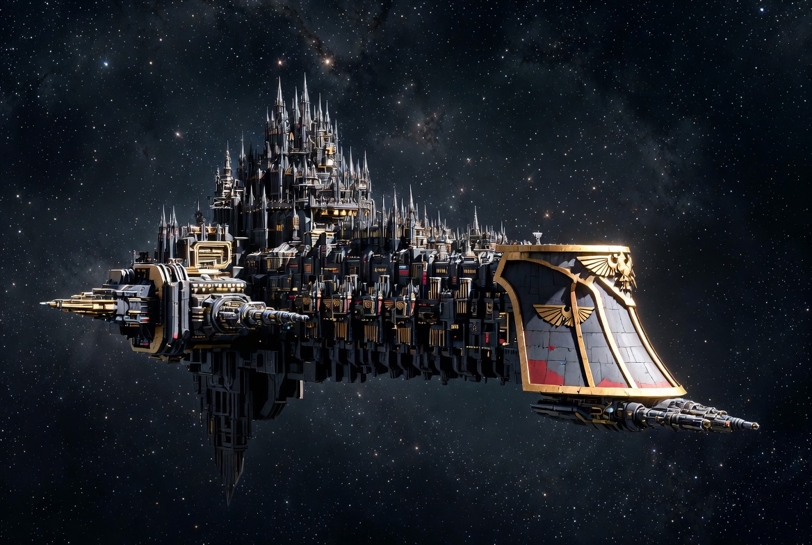 Image d'un vaisseau de Warhammer 40000 dans mes inspirations